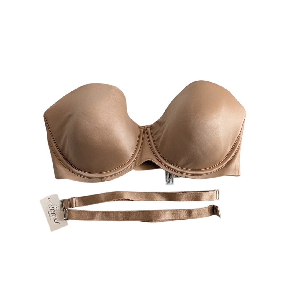 Soma Vanishing Strapless Bra Soft Tan 32DDD Bra with Straps Style 570255677‎